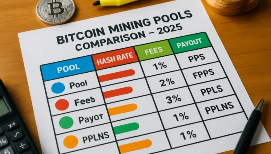 Сравнение пулов для майнинга биткоина — таблица 2025 Сравнение пулов для майнинга биткоина — таблица 2025